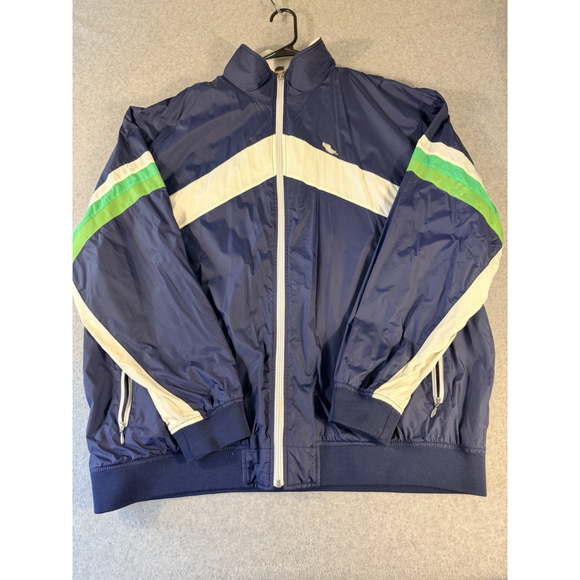 Rocawear 3XL Nylon Track Jacket Navy Colorblock Full Zip Y2K